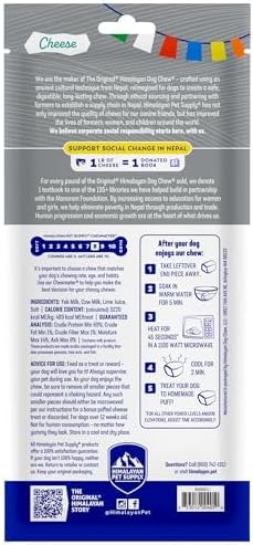 Himalayan Dog Chew for Big Dogs - Long Lasting, Stain Free, Protein Rich, Low Odor - Natural, Healthy & Safe - No Lactose, Gluten Or Grains - XXLarge for Dogs 75 Lbs & Larger - an Everest Sized Treat