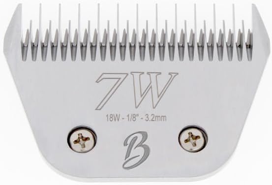 Skip Tooth 7 Wide Blade Dog Grooming Cuts Length 1/8" - 3.2mm Japanese Carbon Steel 7 Skip Tooth Blade Dog Grooming | 7W Clipper Blade (B7W)