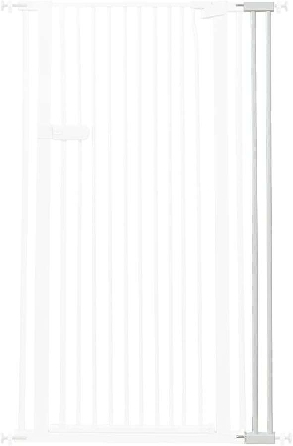 Lumizone Extra Tall Cat Gate Extension Kit 61.02" High Pressure Mounted 2025 New 4.13" Extra Wide 1.37" Gap No Drilling Tall Pet Gate for Dogs (White, 4.13"/10.5CM)