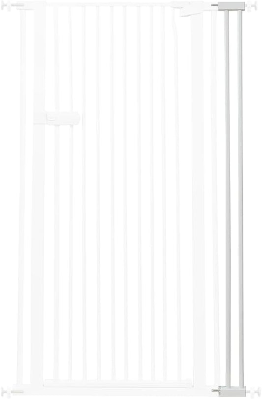 Lumizone Extra Tall Cat Gate Extension Kit 61.02" High Pressure Mounted 2025 New 4.13" Extra Wide 1.37" Gap No Drilling Tall Pet Gate for Dogs (White, 4.13"/10.5CM)