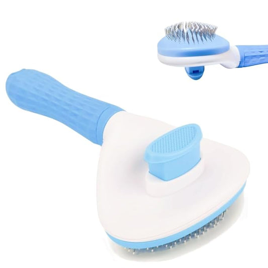 Cat Brush Self Cleaning, Ergonomic Handle,Slicker Cat Brush with Release Button,Tool Suitable for Cats And Dogs Pet Hair Cleaner, Easy to Remove Loose Undercoat ﻿ ﻿