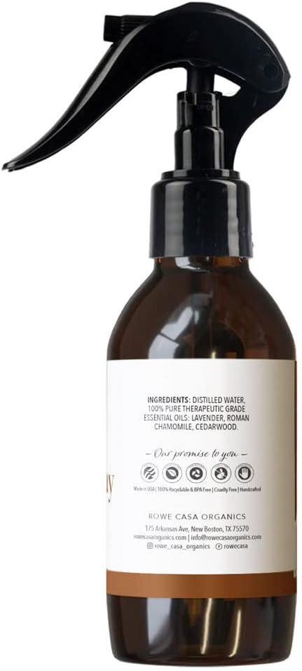 Rowe Casa Organics Doggy Calming Spray - All Natural Dog Calming Aromatherapy Spray Made with Lavender Essential Oils to Help Reduce Stress and Anxiety Quickly