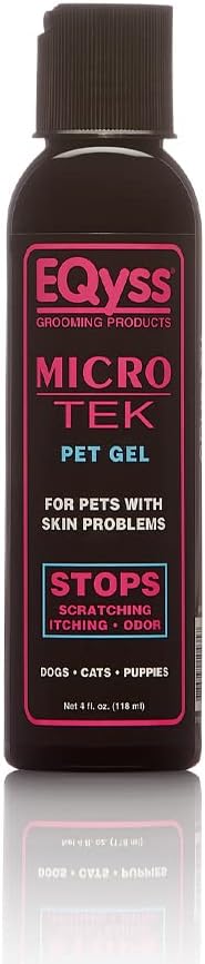 EQyss Micro-Tek Leave-On Pet Gel - Soothe Dry Irritated Skin on Contact, Stops Itching, Scratching, Biting, Licking Hot Spots - for Cats & Dogs (4 oz)
