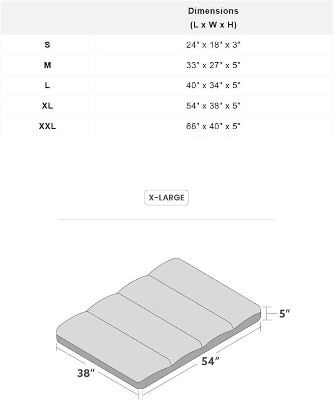 K9 Ballistics Tough Rectangle Pillow XL Dog Bed - Removable Cover, Washable, Durable & Water Resistant Dog Bed Made for X-Large Dogs 54"x38", Sandstone