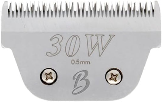 Detachable A Series Wide 30 Blades for Dog Grooming Cuts Length 1/50" - 0.5mm Japanese Carbonized Steel Wide Grooming Blades Compatible A5 Series Wide Clippers for Dogs(30W)