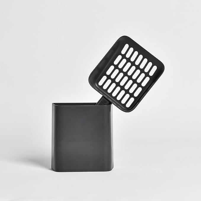 Cat Pooper Scooper, 2 in 1 Cat Litter Scoop with Holder Stand Cat Stuff Cat Scooper for Litter Box Cat Accessories Cat Supplies Kitty Litter Scoop Heavy Duty and Easy Clean Scoop Away Cat Litter