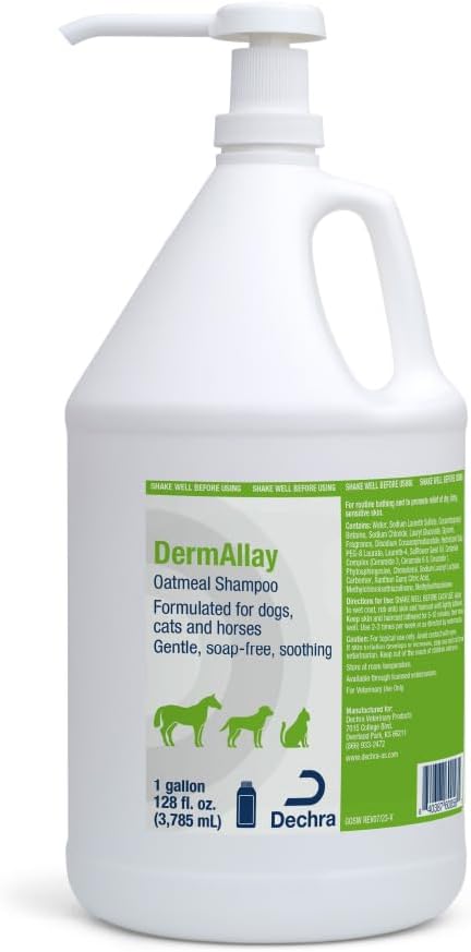 Oatmeal Shampoo for Dogs, Cats and Horses, 1 Gallon