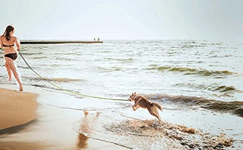 PETGOGO 15ft 20ft 30ft 40ft 50ft Long Dog/Puppy Lead Obedience Recall Training Dog Leashes for Small Medium Dogs Camping, Training, Play, or Backyard (50 FT, Brown)