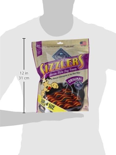 Blue Buffalo Sizzlers Bacon-Style Dog Treats with Real USA Pork, Original Flavor, 15-oz Bag