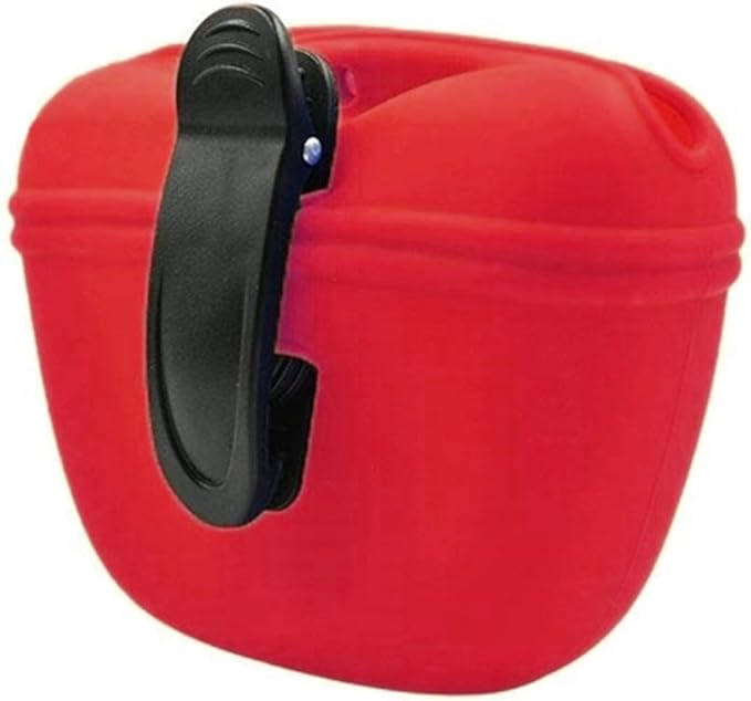 RoyalCare Silicone Dog Treat Pouch-Small Training Bag-Portable Dog Treat Bag for Leash with Magnetic Closure and Waist Clip[US Design Patent]