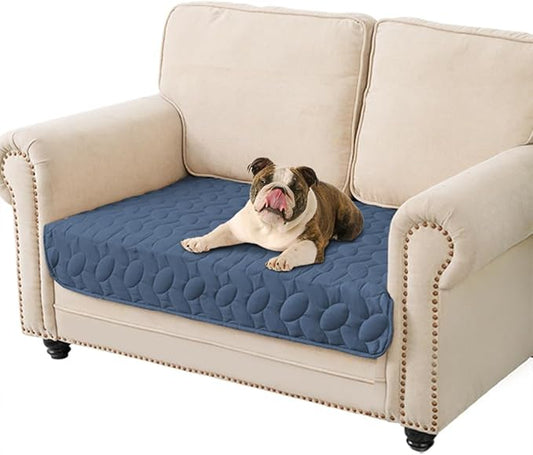 Ameritex Waterproof Pet Bed Cover Anti-Slip Dog Bed Blanket for Sofa and Furniture Waterproof New Pattern Design (Navyblue, 30x53 Inch (Pack of 1))