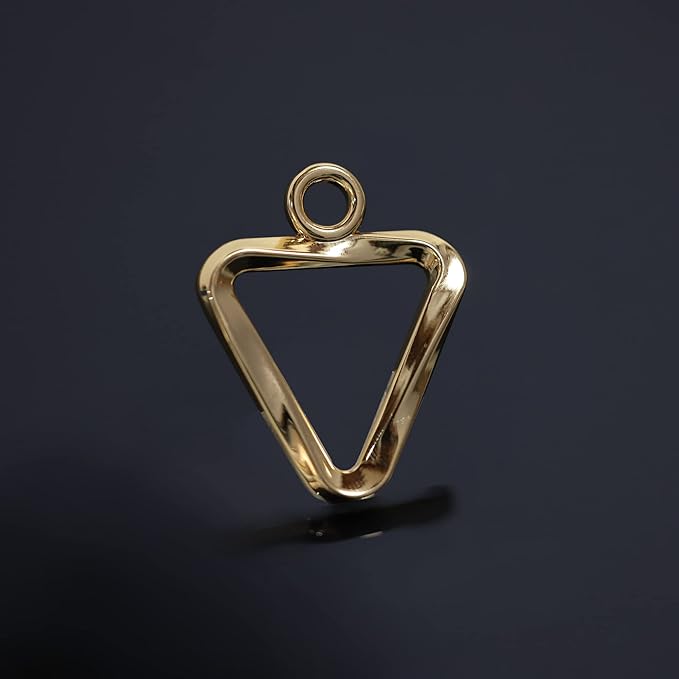 Dogs ID Tags Personalized Double Sided Deep Engraved Cat & Dog Collar Charm Triangle Shape Brass