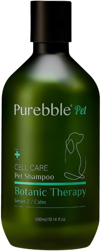 Pet Shampoo Calming Green Botanical Line Series 2- for Soft and Shiny Coat and Fur- Cleanses, Conditions, and Detangles, pH-Balancing Formula, No Artificial Fragrance, 300ml / 10.14 fl oz