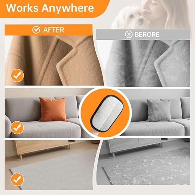 1pcs Pet Hair Removal Glove, Reusable Electrostatic Pet Hair Removal Gloves,Reusable for Dogs & Cats, Furniture, Car Seats & More