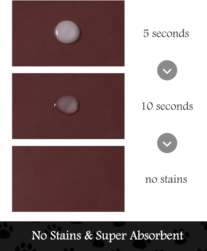 Pet Feeding Mat-Absorbent Dog Mat for Food and Water Bowl-No Stains Quick Dry Water Dispenser Mat-Dog Accessories Pet Supplies-Bowl for Messy Drinkers（RED,12"x19"