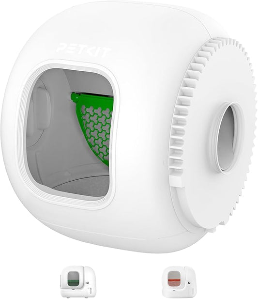 PETKIT Replaced Upgrade Leakproof Cylinder for PuraMax 2/PuraMax Automatic Cat Litter Box, Include Magnetic Litter Remover and Litter Sifter, Litter Pad Max