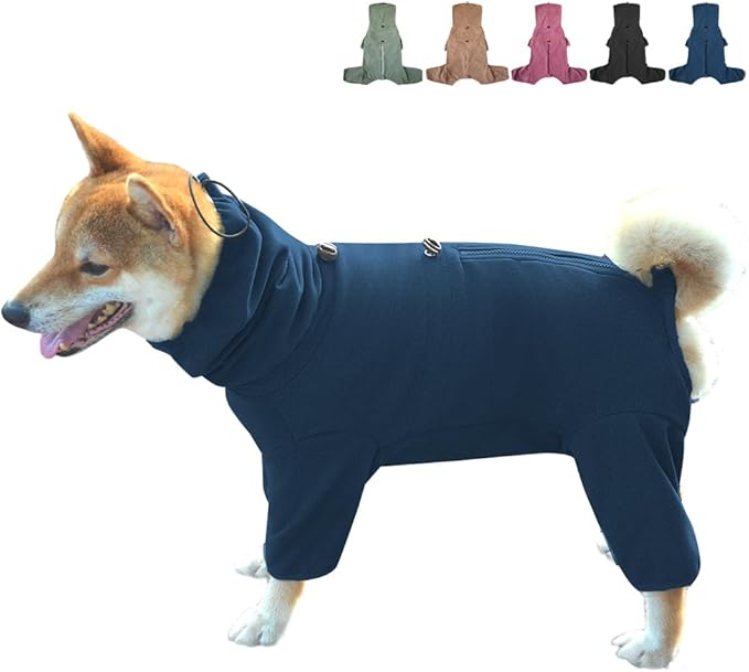 Dog Pajamas for Large Dogs,Extra Large Stretch, Suitable for Adult, Medium-Sized Dogs, Large Pet Jumpsuit Four-Legged Dog Clothes, Pet Clothing. (Blue, 3XL)