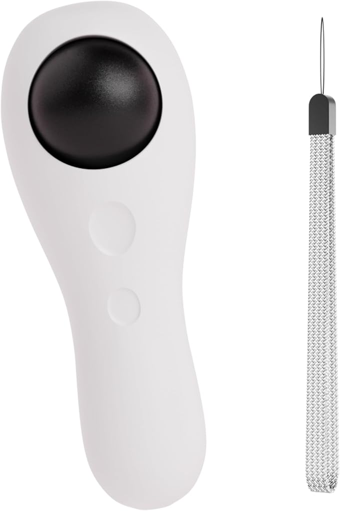 Dog Training Clickers with Wrist Strap, Training Clicker for Pet Like Dog Cat Horse Bird Dolphin Puppy, Big Buttons and Loud Sound (White)