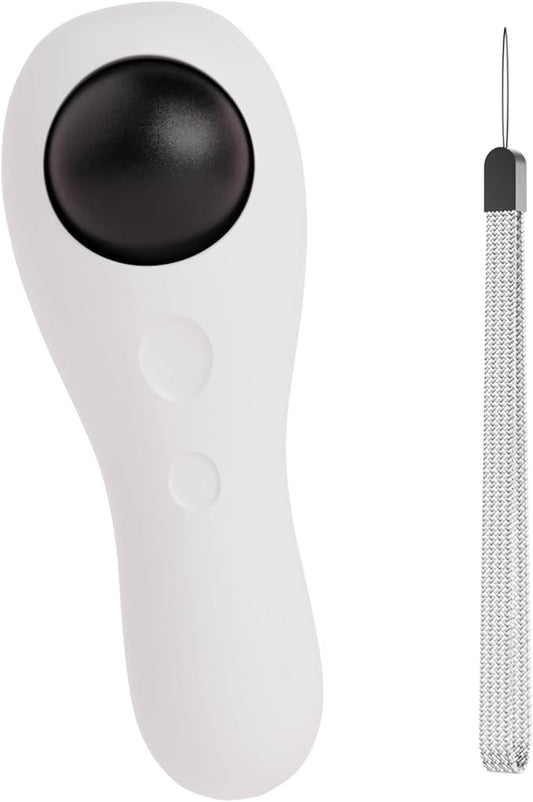 Dog Training Clickers with Wrist Strap, Training Clicker for Pet Like Dog Cat Horse Bird Dolphin Puppy, Big Buttons and Loud Sound (White)