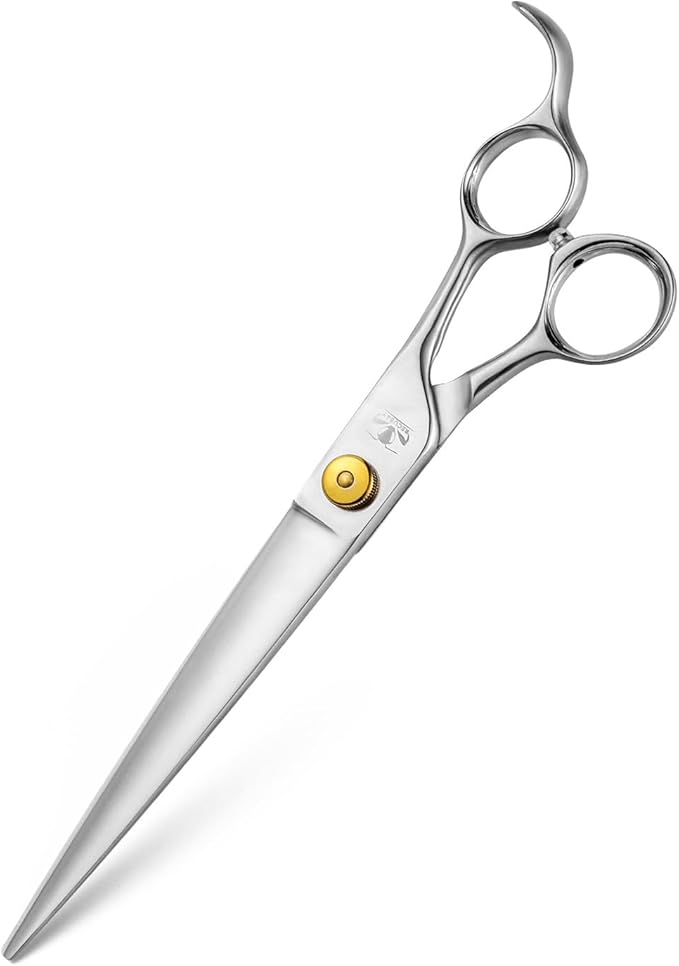 Gold Mantis Professional Dog Shears,8.0" Straight Shear For Thick Long Hair Large Dog Cat