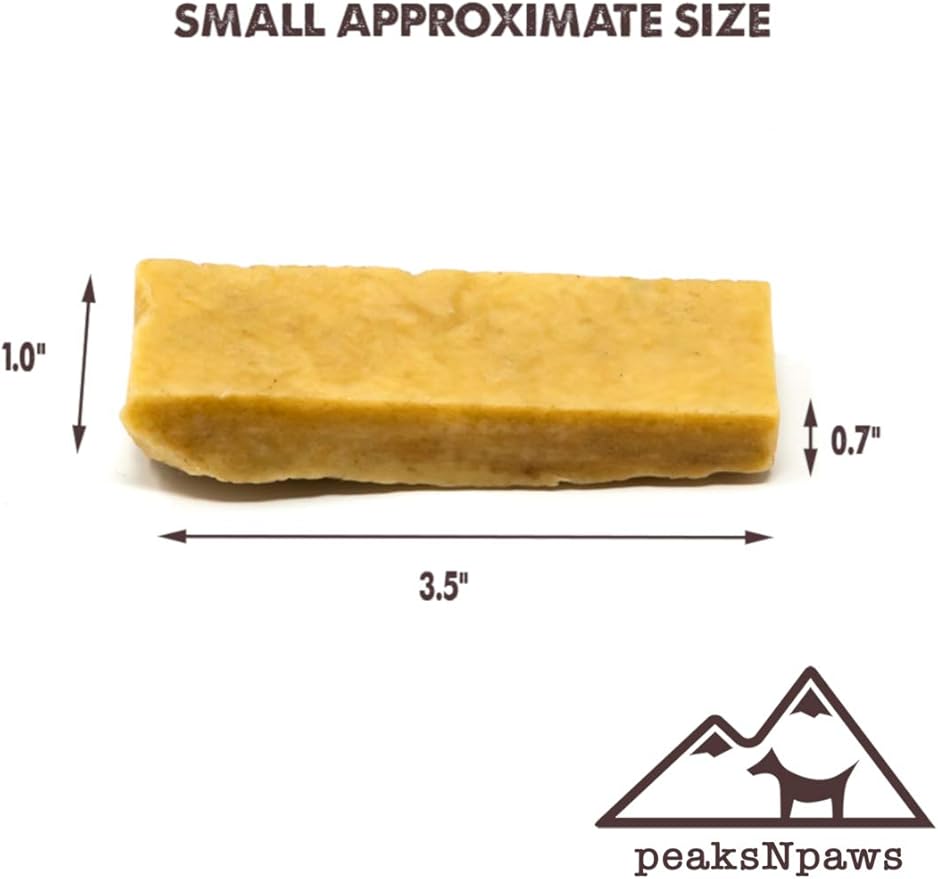 Yak Cheese Himalayan Dog Chews, High Protein, Natural Dog Treats Small Dogs, Lactose Free Chew Sticks for Aggressive Chewers, Long Lasting Pet Treat for Dogs Under 15 lbs, 9 Small Chews