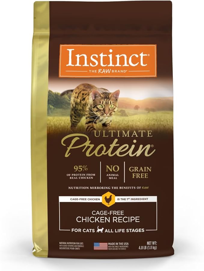 Instinct Ultimate Protein, Natural Dry Cat Food, Grain Free Recipe - Cage Free Chicken, 4 lb. Bag