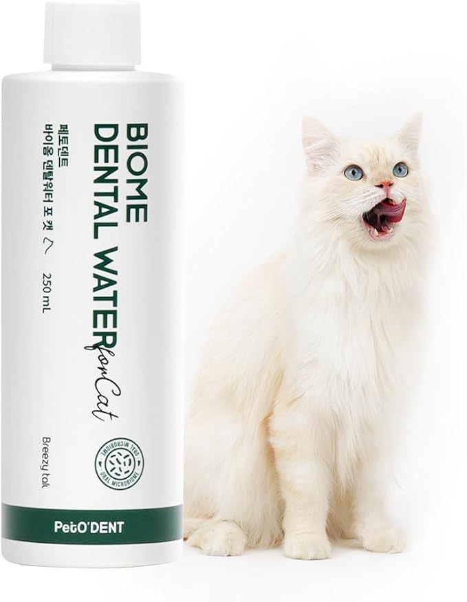 PetO’Dent Dental Water Additive for Cats–No Brushing Needed, Fresh Breath, Tartar Control & Gum Care with Catnip & Silvervine Extracts, 8.45 fl oz / 250ml