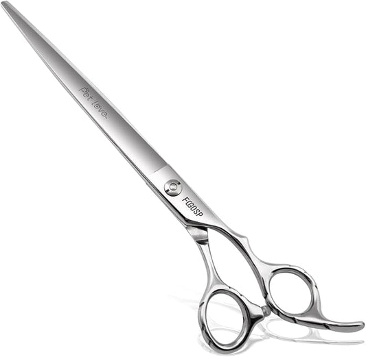 9.0'' Dog Grooming Scissors Straight Professional Pet Grooming Shears for Thick Long Hair Large Dog Cat (9.0 In, Straight)