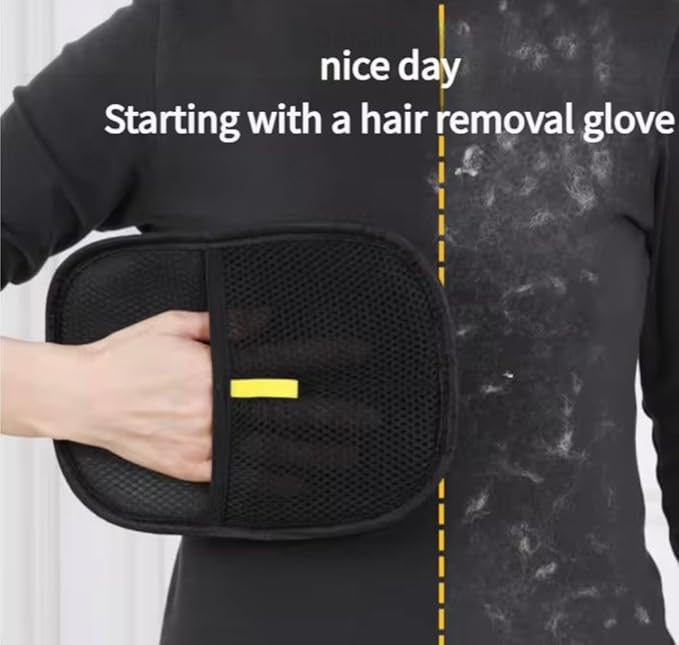 Pet Hair Removal Gloves, Black, Washable and Reusable, for Cats and Dogs, Furniture Cleaning