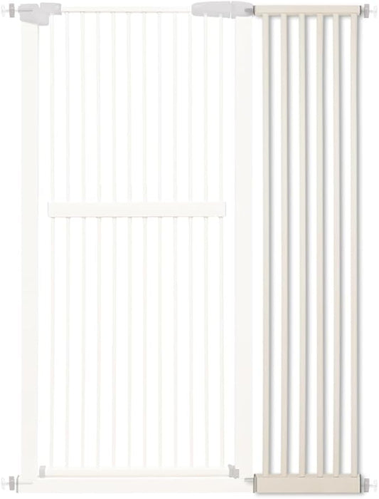 Lumizone Extra Tall Cat Gate Extension Kit 61.02" High Pressure Mounted 12.6" Extra Wide 1.37" Gap No Drilling Tall Pet Gate for Dogs (Cream, 12.60"/32cm)