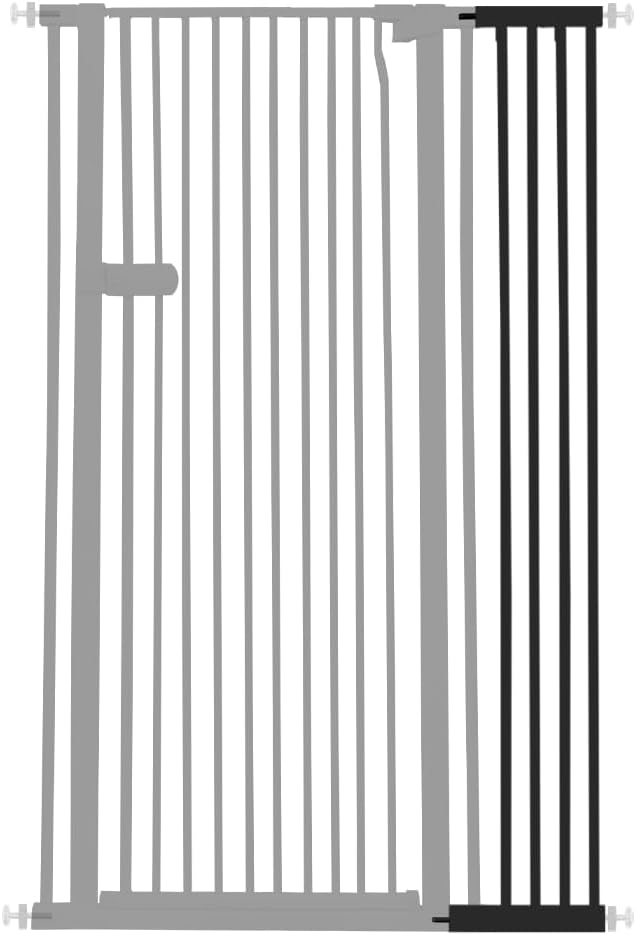 Lumizone Extra Tall Cat Gate Extension Kit 61.02" High Pressure Mounted 2025 New 8.27" Extra Wide 1.37" Gap No Drilling Tall Pet Gate for Dogs (Black, 8.27"/21CM)