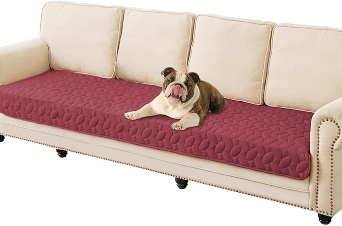 Ameritex Waterproof Pet Bed Cover Anti-Slip Dog Bed Blanket for Sofa and Furniture Waterproof New Pattern Design (Burgundy, 30x90 Inch (Pack of 1))