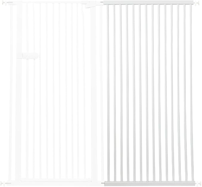 Lumizone Extra Tall Cat Gate Extension Kit 61.02" High Pressure Mounted 2025 New 29.52" Extra Wide 1.37" Gap No Drilling Tall Pet Gate for Dogs (White, 29.52"/75CM)