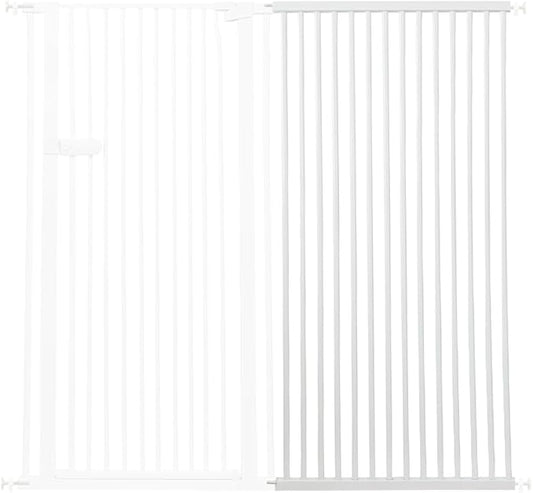 Lumizone Extra Tall Cat Gate Extension Kit 61.02" High Pressure Mounted 2025 New 29.52" Extra Wide 1.37" Gap No Drilling Tall Pet Gate for Dogs (White, 29.52"/75CM)