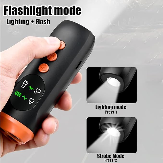Dog Bark Deterrent Device Rechargeable Anti-Barking Device Ultrasonic Dog Barking Training Control Device Safe Effective Bark Control with LED Flashlight for Dogs Indoor Outdoor
