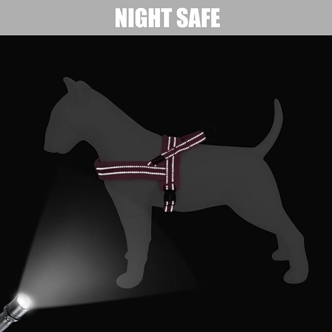 Didog No Pull Dog Harness with Soft Flannel Padded,Reflective & Quick Fit Light Weight Dog Strap Vest Harness,Easy for Walking Training for Small & Medium and Large Dogs(Pink,S)