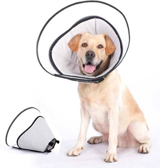Dog Cone Collar, Pet Cone for Dogs to Stop Licking, Comfy Dog Cones for Large Medium Small Dogs, SoftCones for DogsAfter Surgery, Head Neck Elizabethan Collar