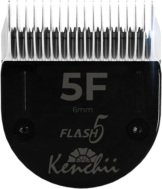 Kenchii Professional Dog Clipper Blade Flash 5 Pet Hair Clipper - Detachable Stainless Steel Blades for Dog Grooming - Hair Clippers & Accessories Pet Shaving Blades. (KEFB5-5F)