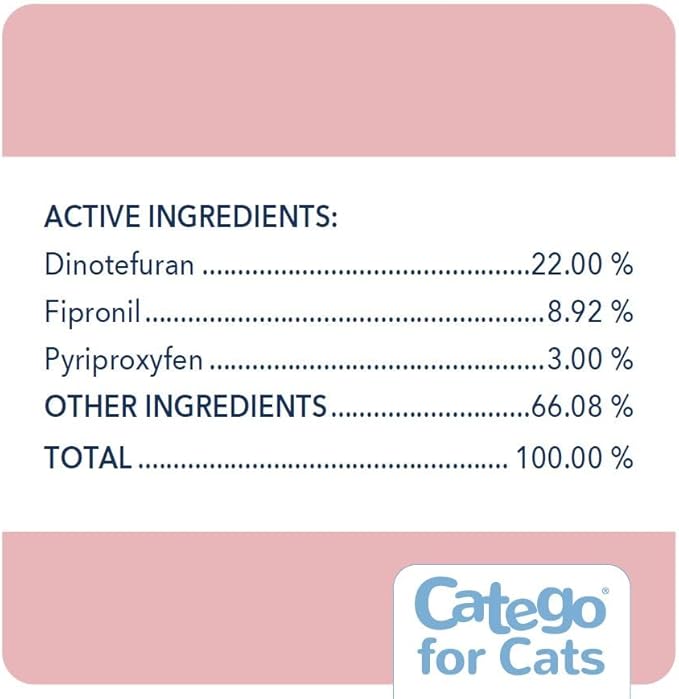 Catego for Cats Flea and Tick Treatment & Prevention (Over 1.5 lbs) 1-Month Supply