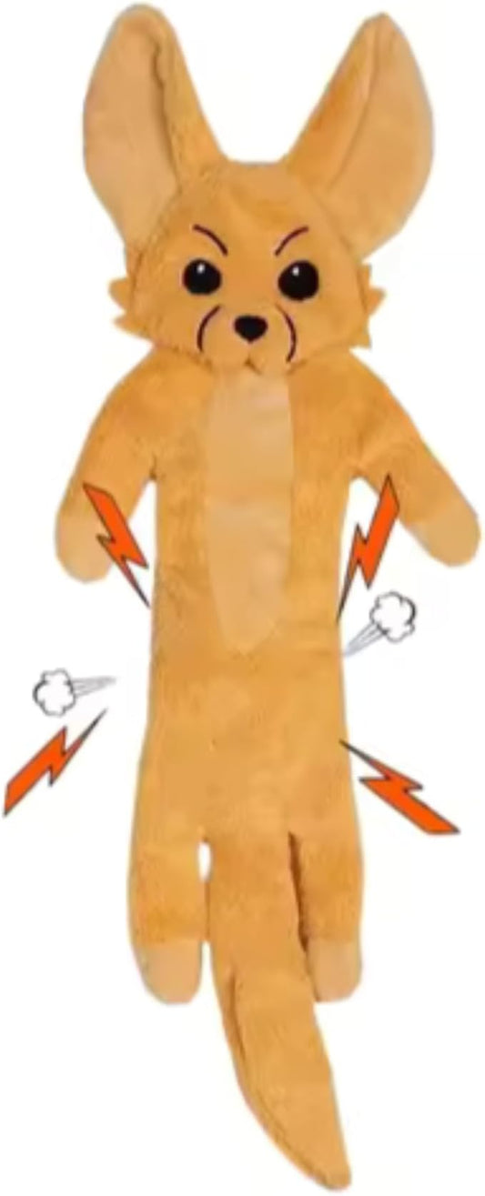 Fennec Fox Dog Toy – Squeaky & Crinkle Plush – Durable No Stuffing Chew Toy for Small Medium Large Dogs Puppies & Seniors – Interactive Safe Soft Toy for Tug Fetch Play – Tail Town