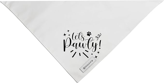 Realeaf Lets Pawty Dog Bandana,Wedding Birthday Party Outfit for Boy and Girl, Premium Durable Fabric, Engagement Announcement for Large and XLarge Dogs (X-Large)