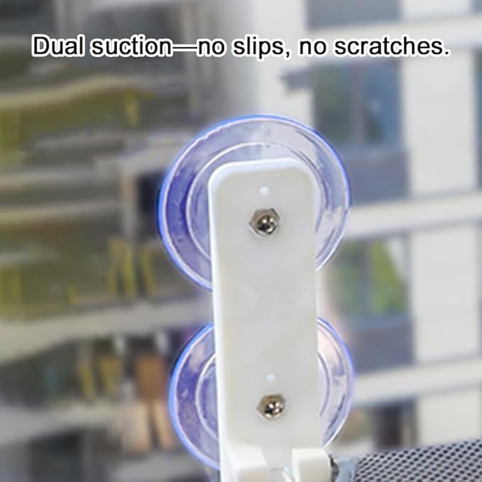 Foldable Cat Window Hammock with Dual Heavy-Duty Suction Cups - Plush Mesh Bed & Jumping Perch for Indoor Cats, Wall Mounted Space-Saving Design (Grey)