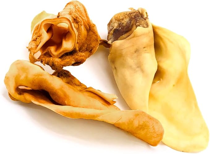 ValueBull Cow Ears, Varied Sizes/Shapes, 200 Count Bulk Pack - All Natural Dog Treats, 100% Angus Beef, Single Ingredient, Fully Digestible, Cleans Teeth & Gums