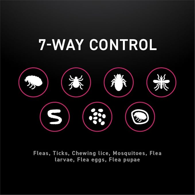 Flea and Tick Prevention for Cats, Repellent, and Control, Fast Acting Waterproof Topical Drops for Cats Over 3.5 lbs, 3 Month Dose