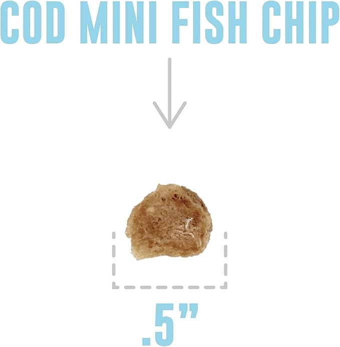 Icelandic+ Mini Fish Chips: Cod - 2.5oz Bag, Dog Treats, Wild-Caught & Air-Dried, Single Ingredient Crunchy Pet Snacks, Just The Fish Nothing Else