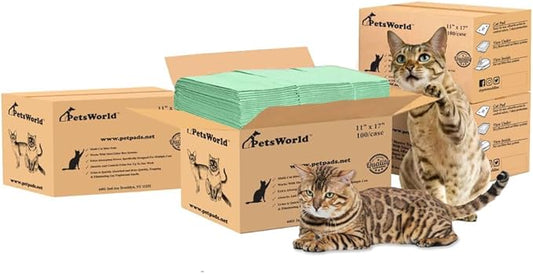 PETSWORLD Multi Cat Pad Refills for Cats Breeze Litter System, Ultra-Absorbent, Quick Dry - (400 Count, Unscented)