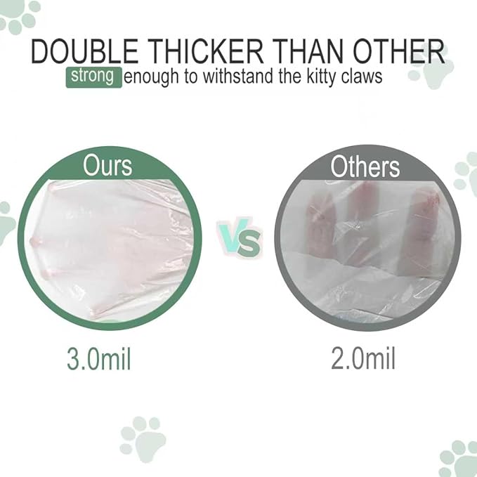 120 Count Miwow Cat Liner for Automatic Litter Box, Litter Box Liner Replacement Waste Bags, Thickened Leak-Proof & Odor-Proof Design, Compatible for Meowant and More Automatic Litter Box (6 Rolls)