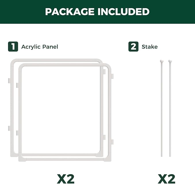 FXW Pawadise Acrylic & Wire Mesh Indoor Dog Playpen, Heavy Duty 24 Inch 2 Panels Metal Dog Pen for Puppy and Small Dogs, White│Patented
