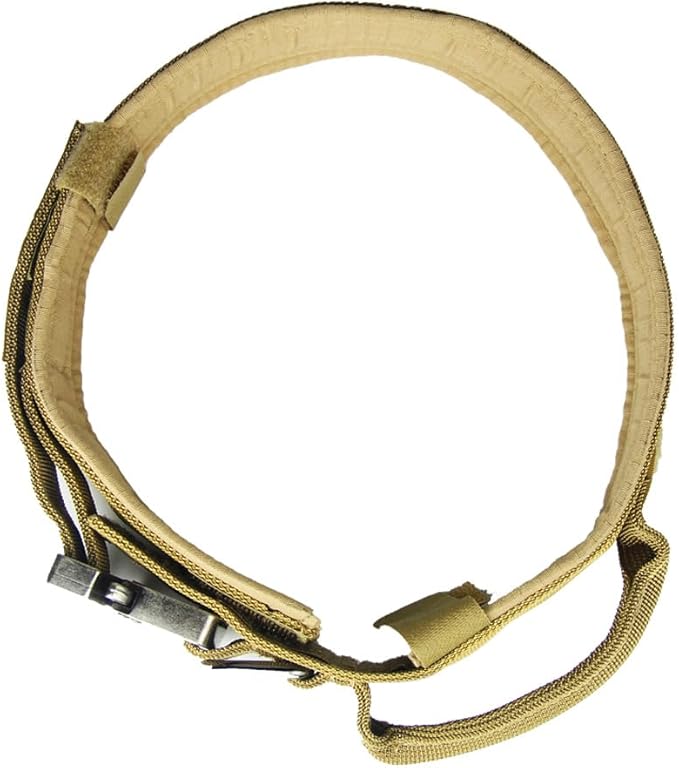 Tactical Dog Harness with Handle, Collar & Leash Set – No Pull Dog Vest with Adjustable Buckles, Reflective Patches & Heavy-Duty Nylon for Medium Dogs (Khaki)