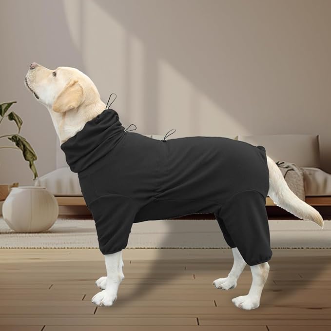 Dog Pajamas for Large Dogs,Extra Large Stretch, Suitable for Adult, Medium-Sized Dogs, Large Pet Jumpsuit Four-Legged Dog Clothes, Pet Clothing. (Black, 7XL)